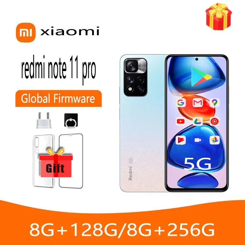 Global rom Xiaomi Redmi Note 11 Pro 5G 8G 256G  Cellphone Smartphone 108MP MediaTek Dimensity 920 5G,5160 mAh