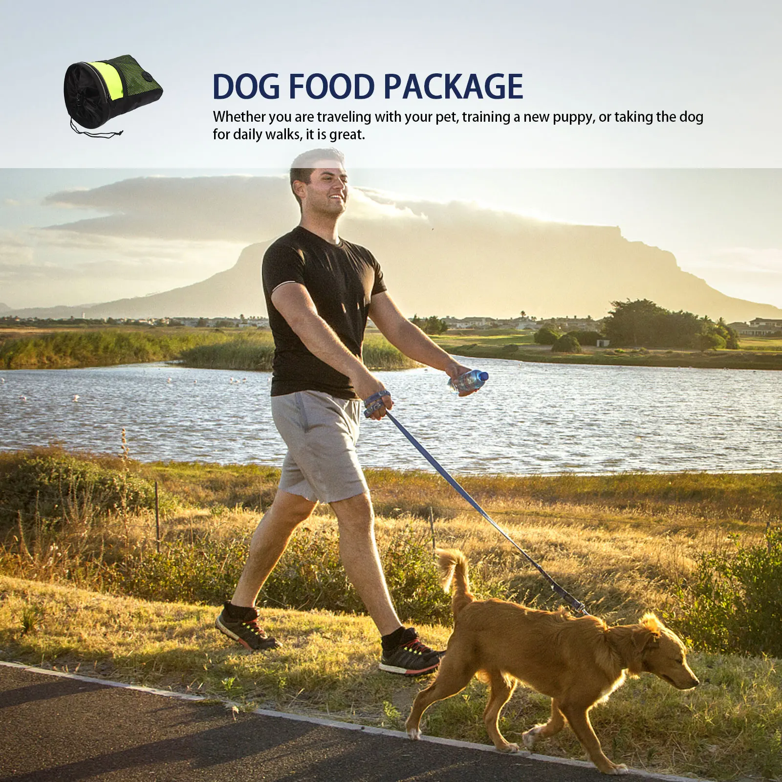 

1pcs Portable Dog Treat Bag Outdoor Training Wear-Resistant Snack Holder Durable Pet Food Bag Lightweight Puppy Walking Supply