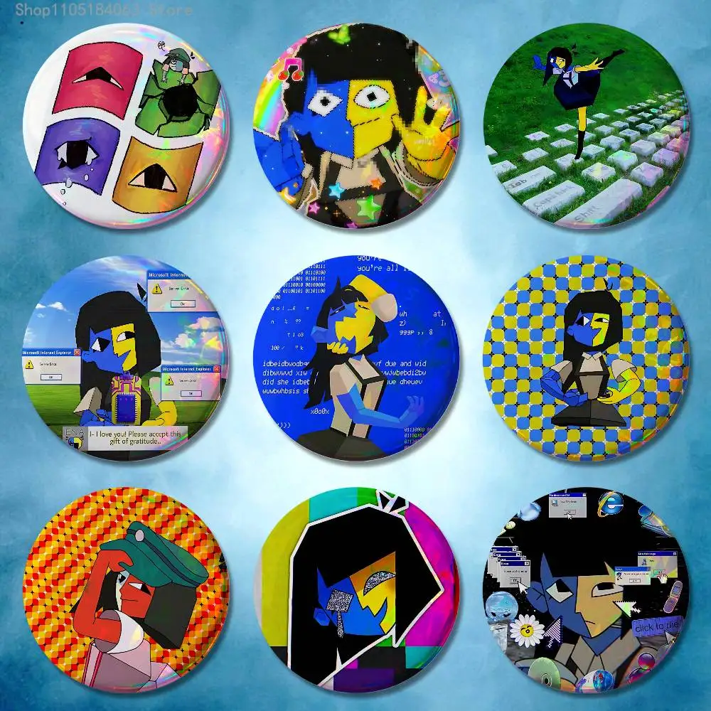 

Ena Graphic Joel G Ena Badges Button Round Creative Pin Brooch Badge Bag Decor Accessories Fans Collect Friends Gifts