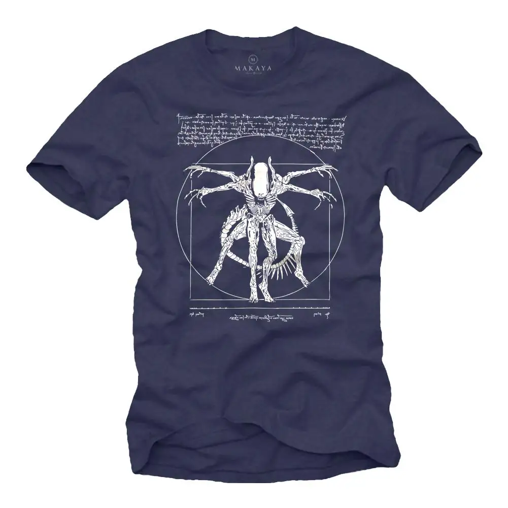 Alien Men's T-Shirt - Gamer T-Shirt Da Vinci Print Women Tops Fashion Tshirt