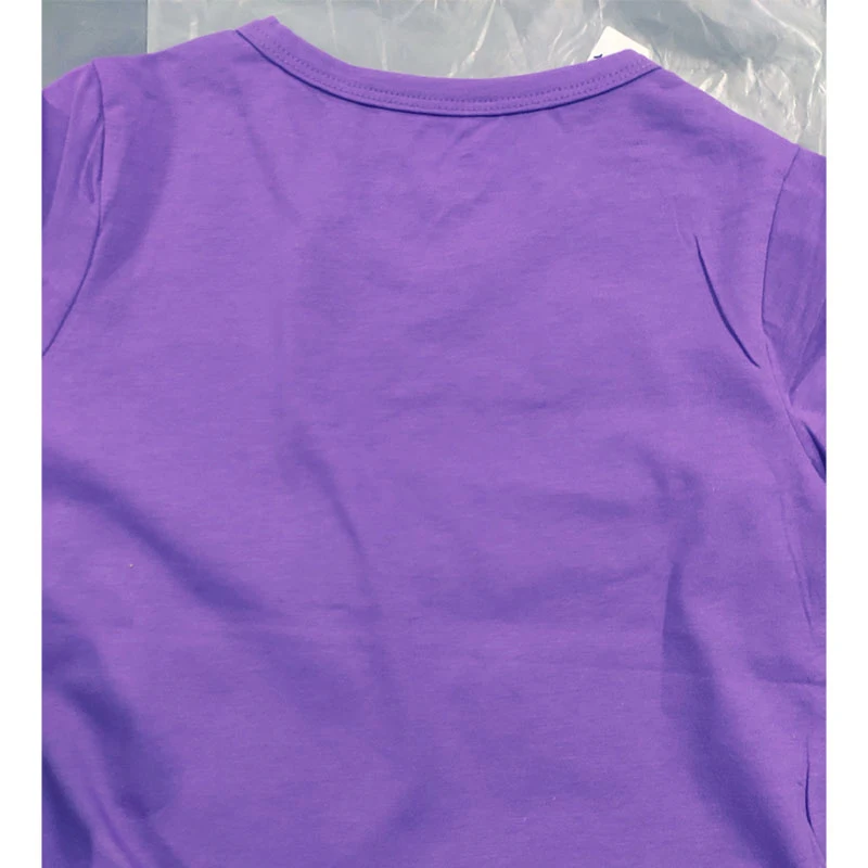 Lilo Stitch Girl T-Shirt Purple Cartoon Symmer Kids Tee Tops Short Sleeve T Shirts Cute Kawaii Summer Casual Children Clothes