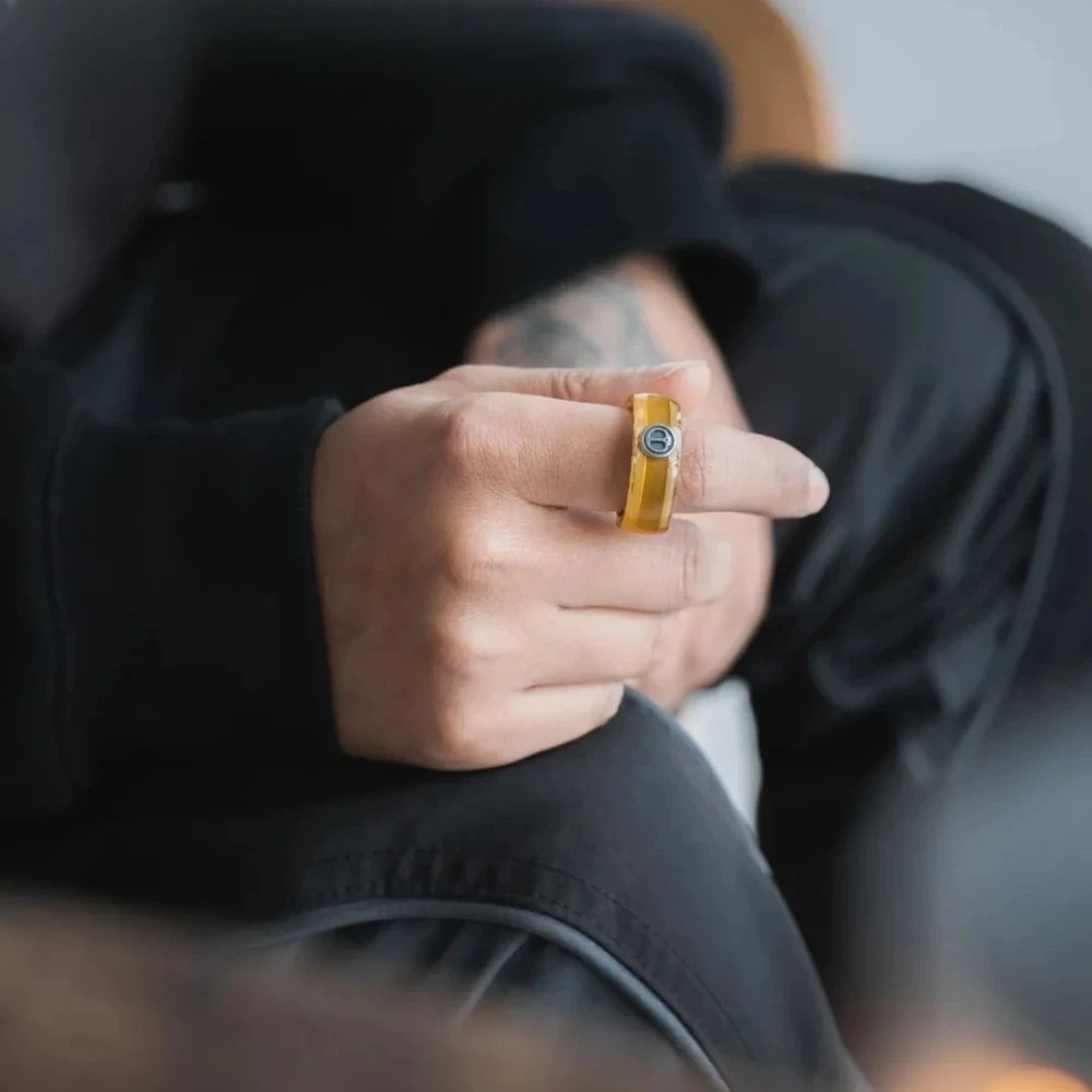 LAUTIE PEl-Amber 17mm/18.5mm/20mm Monteur-I Fidget Ring Spy Wars Serie Metalen Fidget Spinner Bureau Speelgoed LIMITED EDITION