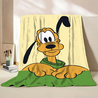 Disney Pluto Flannel Fluffy Throw Blanket for Home Bedroom Bed Sofa Office Lunch Break Cover Picnic Blanket Children's Warm Gift