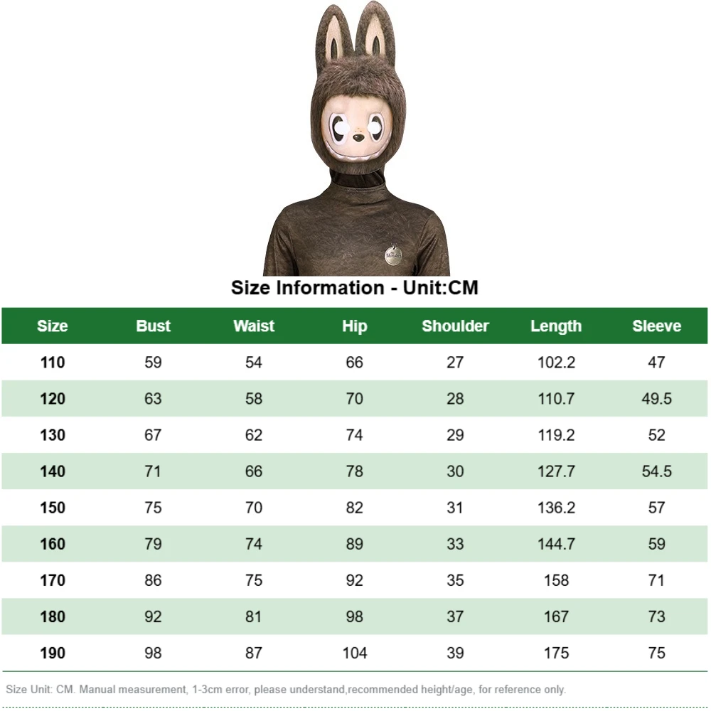 أطفال الشمال الغابات قزم الوحش الكرتون الوحش زي الهالوين التأثيري صبي فتاة كرنفال حفلة لعب الأدوار فستان بذلة قناع
