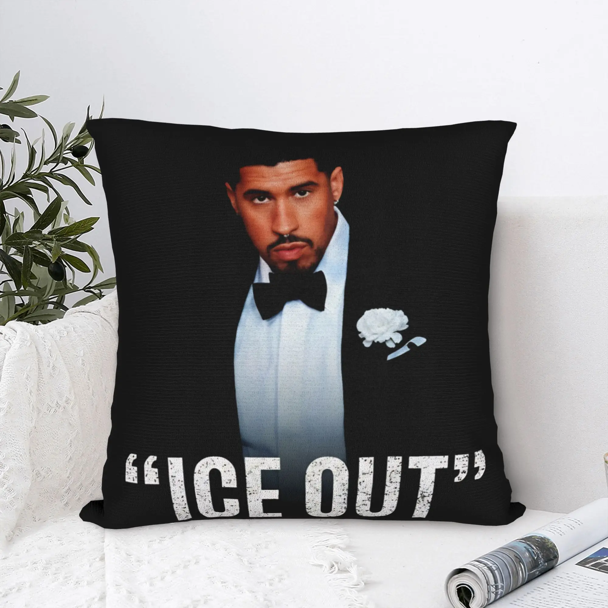 Bad Bunnys Benito Bowl Ice Out Printed Pillowcases Cushion Cover  Throw Pillow Cover Y2K Seater Decorations Square Multi-Size