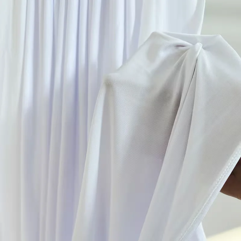 Knitterfreie Weiße Tischdecke, Dehnbar in Übergröße, für Dessert- und Teepausentische, Geeignet für Geburtstag, Hochzeit, Verlobung – Detail 4