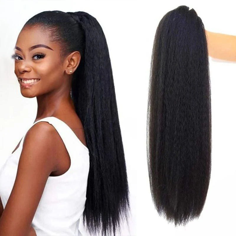 , European and American women's ponytail hair extensions, synthetic fiber fluffy wig
