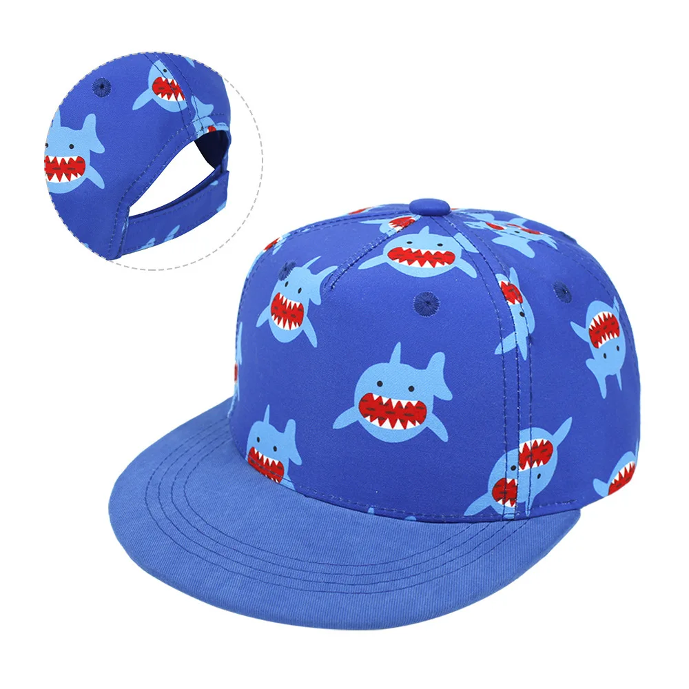 Gorra de béisbol con estampado de dinosaurio para niños, gorro de camionero ajustable para exteriores, sombrero de Sol para niños y niñas de 1 a 8 años