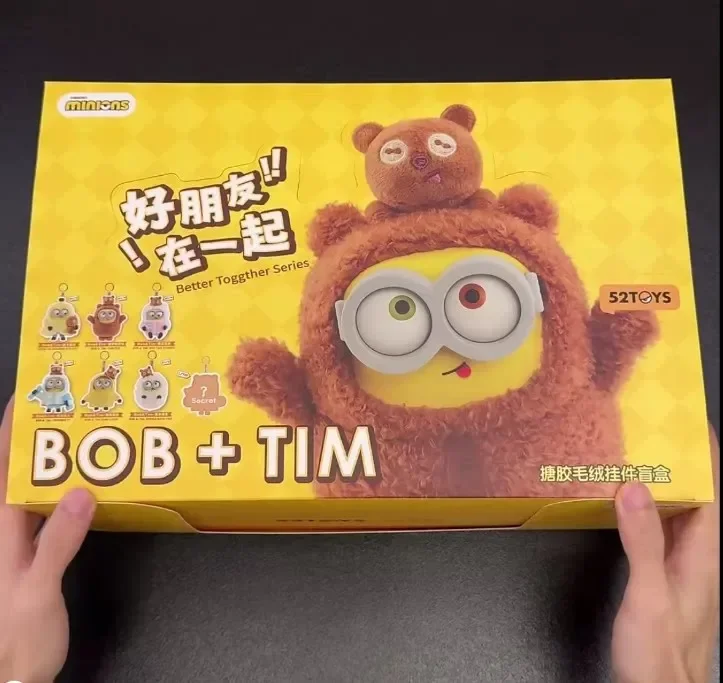 52TOYS Minions: Niedliche Plüschpuppen in Überraschungsbox, Vielseitiger Schlüsselanhänger, Dekoration für Rucksack und Tasche, Weiches Spielzeug, Geschenke – Detail 6