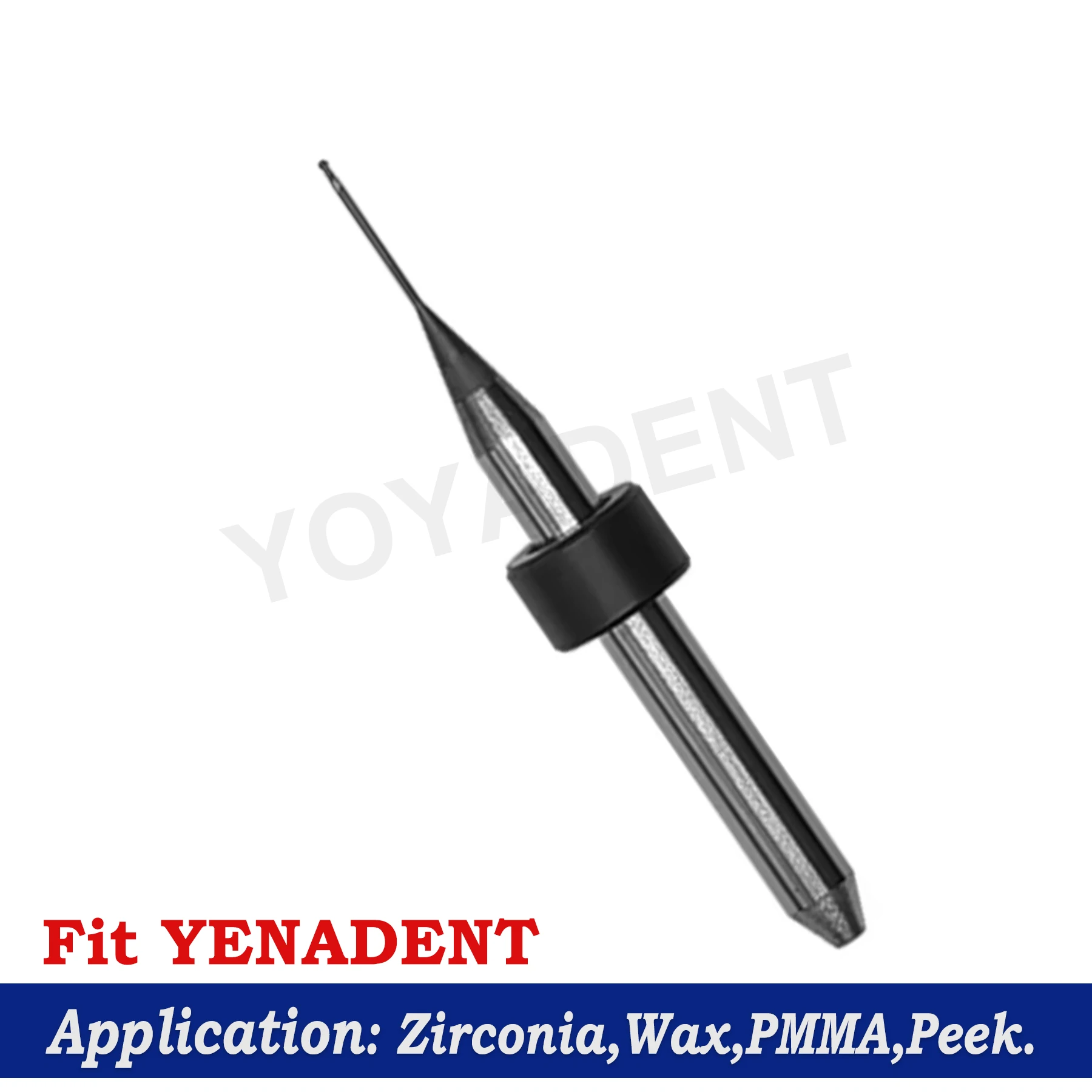 YENADENT Dentalfräser für Zirkonoxidblöcke, 0,6 mm/1,0 mm/2,0 mm Werkzeuge für Zirkonoxid-PMMA-CAD/CAM-Laborfräser – Detail 2