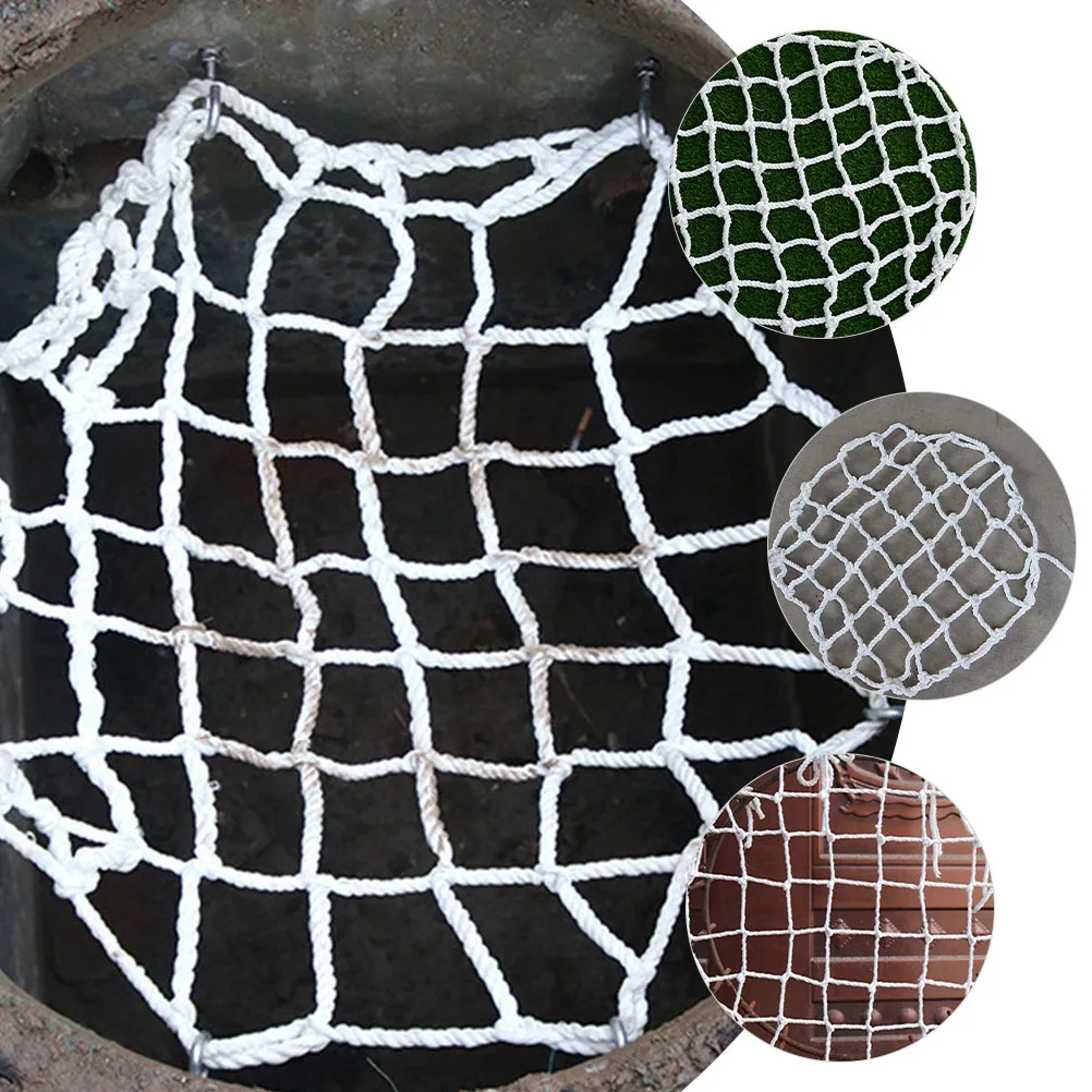 4pcs Anti-Fall Well Cover Net For Sewer Inspection Mesh Sturdy Protective Netting Child Safety Garden Round Safety Net
