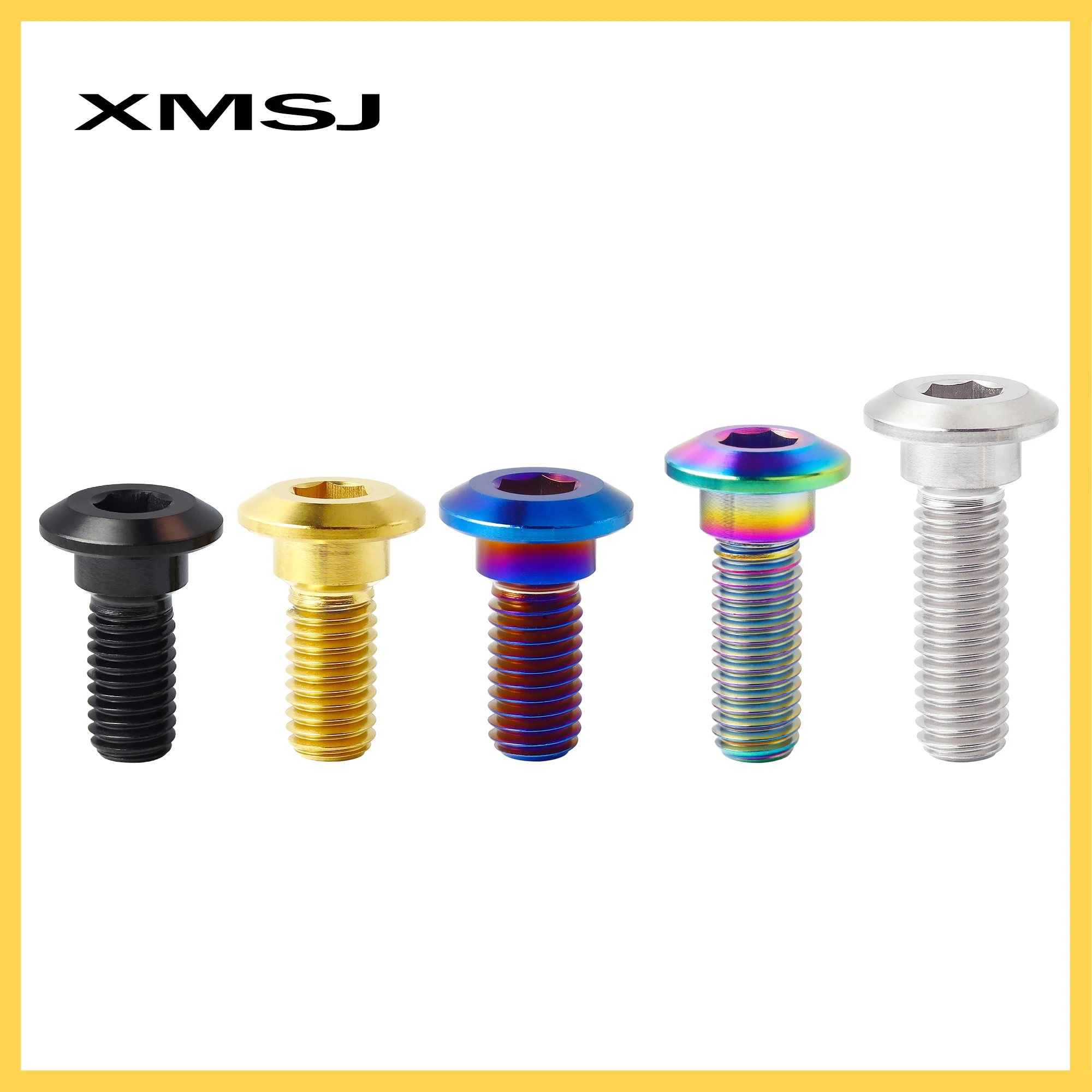 XMSJ Titanium Motorcycle Brake Disc Screw Disc Brake Rotor Bolts Fastener M8*20 25 30mm for Suzuki Floating Wheel Disk Fixing