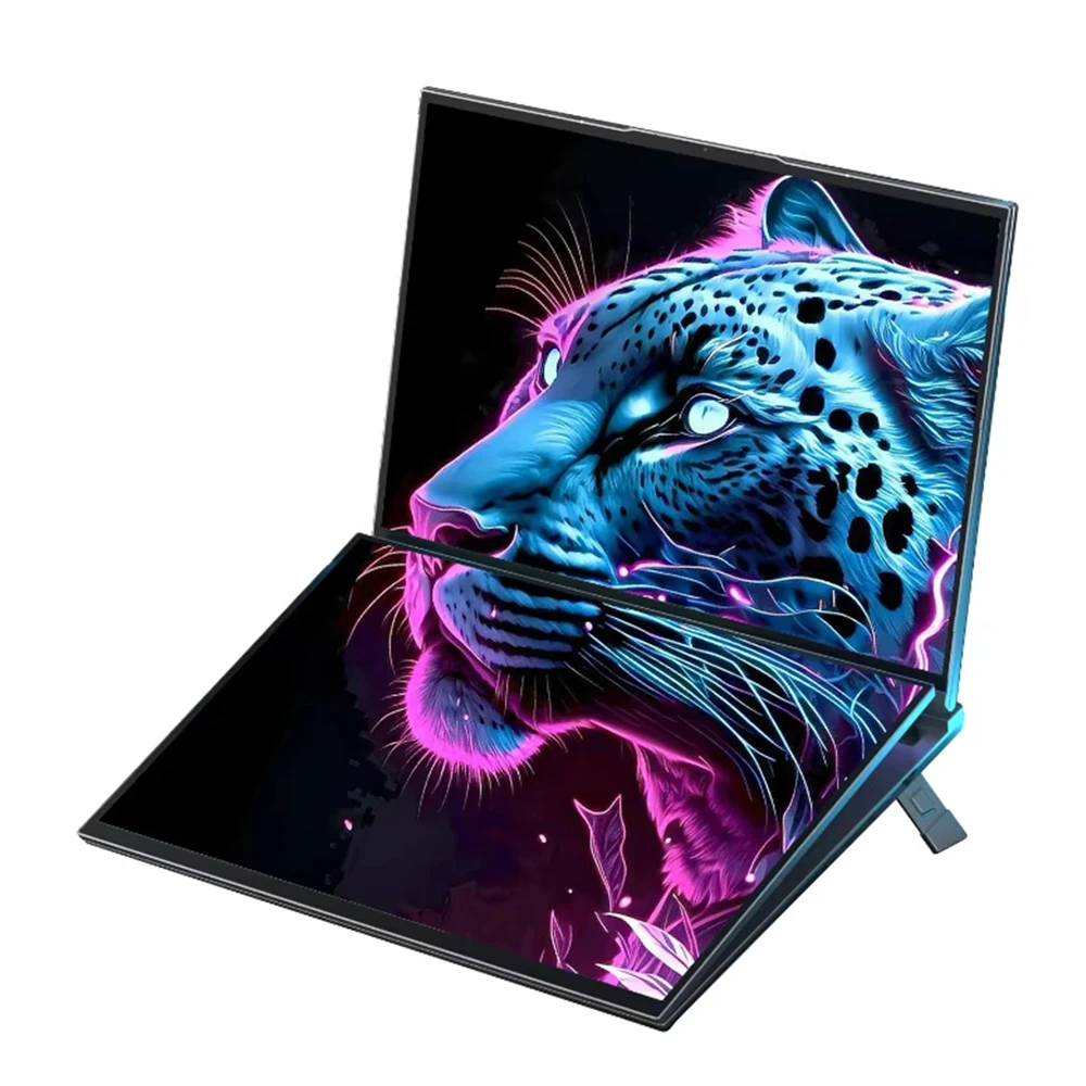 16+16 Zoll Dual Screen Laptop Intel i7-1360P Windows 11 2*DDR4 MAX 64GB M.2 2280 2TB SSD WIFI Dual Screen Notebook Computer