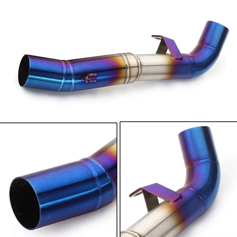 Motorcycle Exhaust System Stainless Steel Middle Link Pipe Escape For Kawasaki Z1000 2007 2008 2009 Moto Exhaust Accessories 4