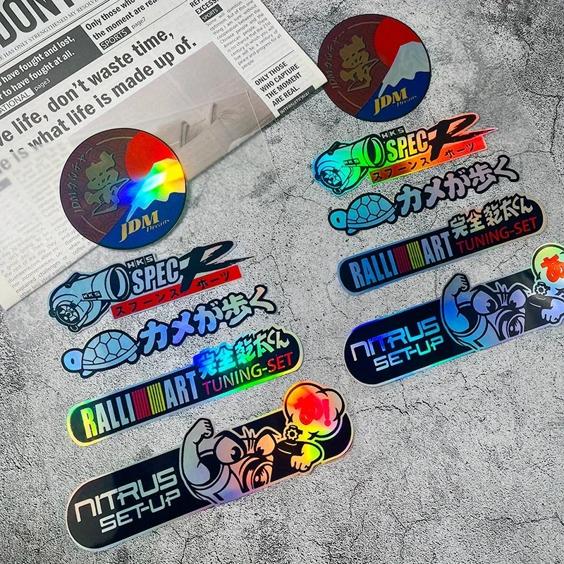 1 conjunto de adesivos gráficos jdm para motocicleta, carro, decoração personalizada, design multi, acessório para entusiasta de automóveis