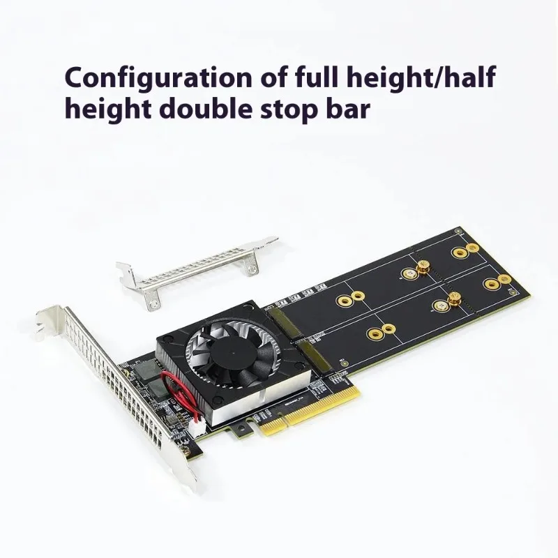 Four-disc M.2 Plx8747 Silent,  Split-free Plx8747, Support Flying B   Ull, Full-height/half-height Pcie Expansion Card