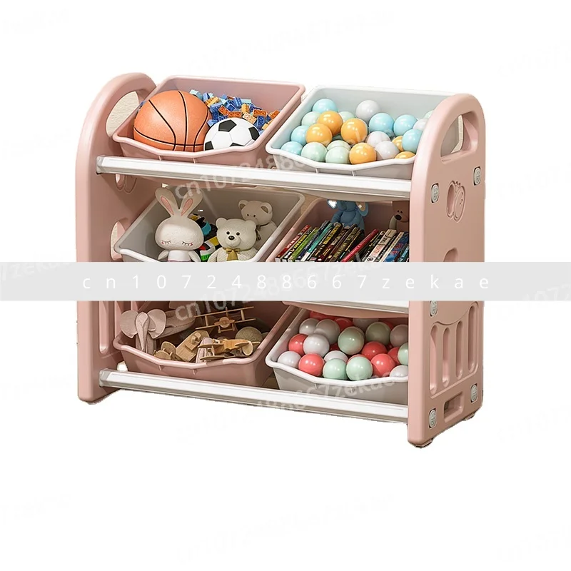 Children Plastic Cabinet Storage Shelf  for Baby Custom Kids Furniture Organizer Rack