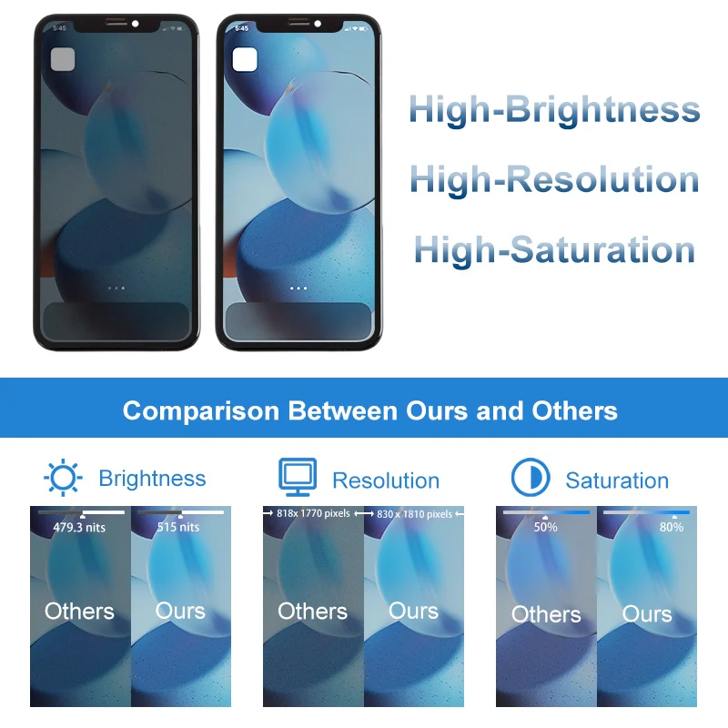 A1865 A1901 A1902 A1903 OLED Lcd dla iPhone X Nowy dotykowy wyświetlacz z fabrycznym wyświetlaczem zamiennym ekranu dotykowego 3D — zdjęcie produktu 2