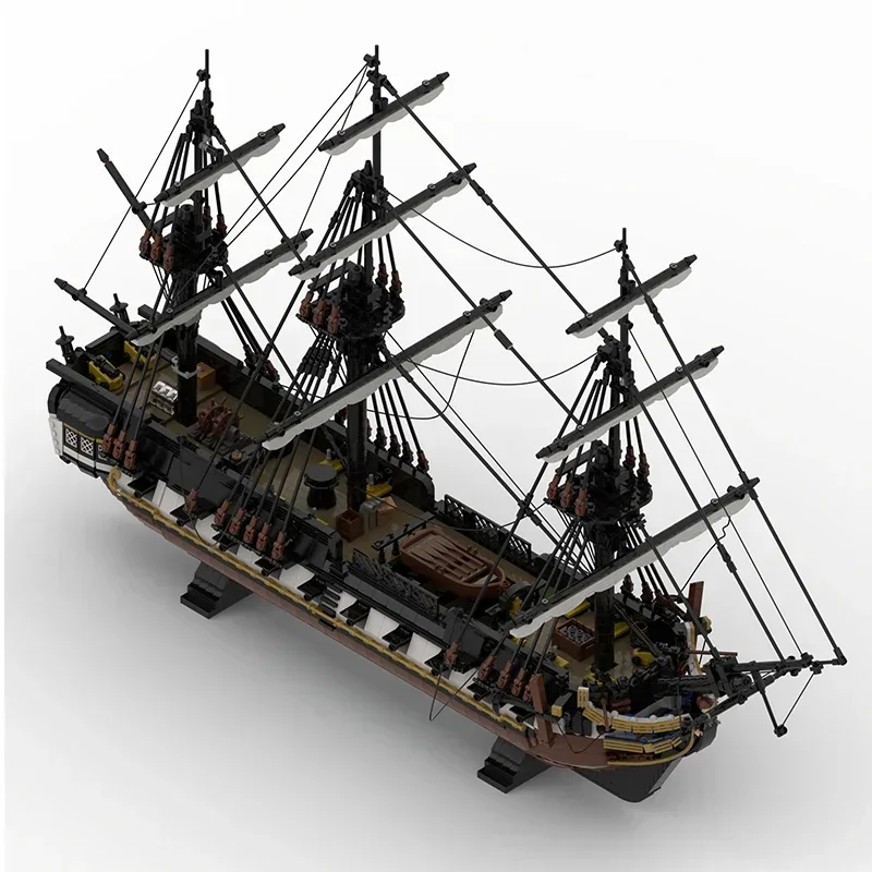 Moc Bouwstenen Militair Schip Model Amerikaanse 24-pistool Boot Technologie Modulaire Blokken Geschenken Speelgoed Voor Kinderen DIY Sets Montage