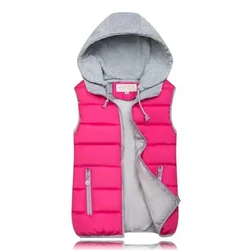 2024 New Korean Vest Puffer Jacket Women Winter Warm Waistcoats Ladies Stand Collar Fashion Down Coat Female Loose Oversize