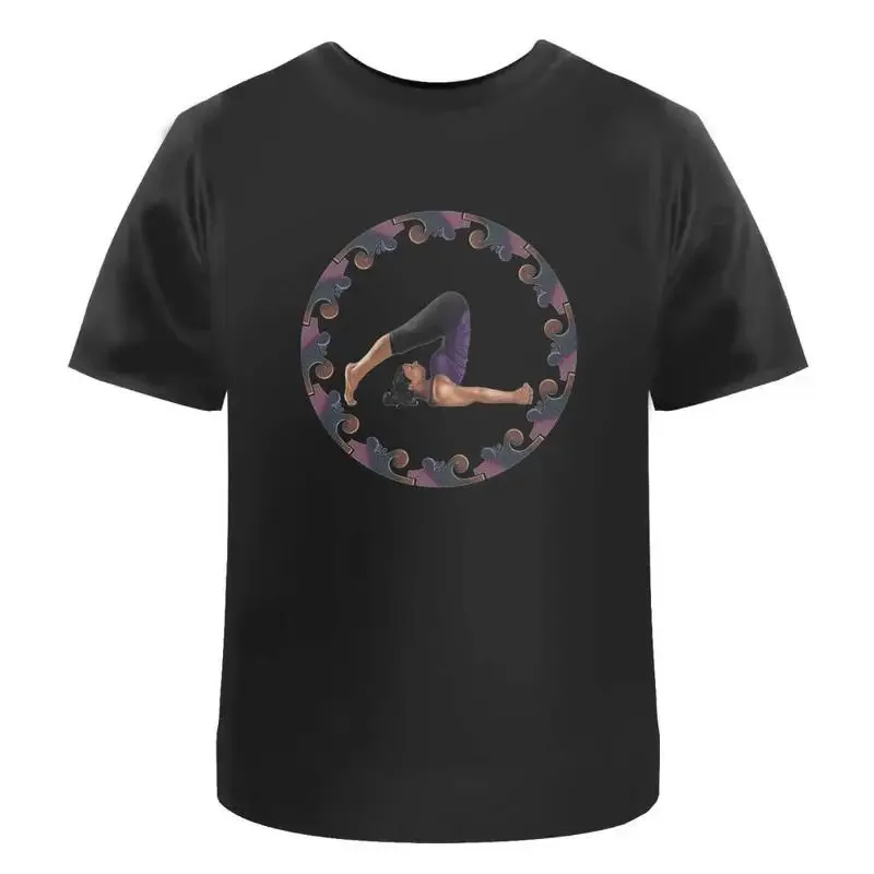 Elevated Spine Flexibility Pose' Cotton T Shirt Ta047444