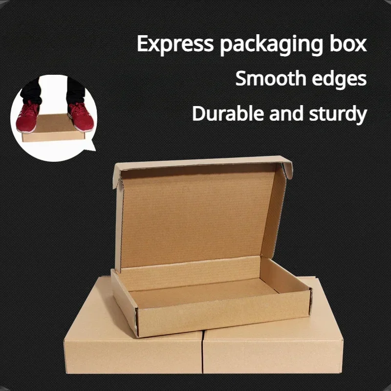 10pcs Kraft Paper Pack Aircraft Box Thick Corrugated Paper Express Packaging Boxes Clothing Phone Case Fold Packing Carton