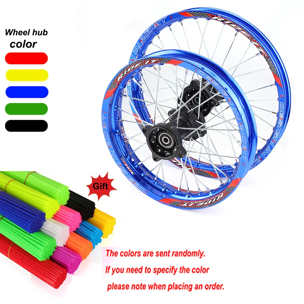 

1 set of 1.60-17 inch front 1.85-14 inch rear rim aluminum alloy wheels for KLX CRF Kayo BSE dirt bike motorcycle