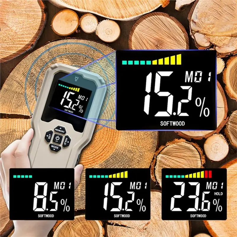 HLZS-Wood Moisture Meter Non-Destructive Wood Moisture Meter For Measuring Bricks/Concrete/Building Materials