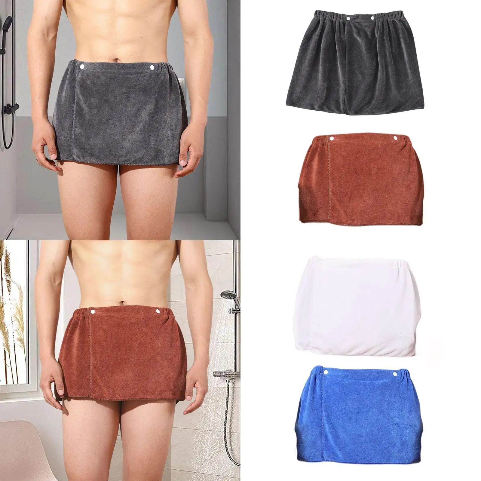 Mikrofaser-Badetuch, leichter Körperwickel für Herren, für Dusche, Strand, Baden, Fitnessstudio