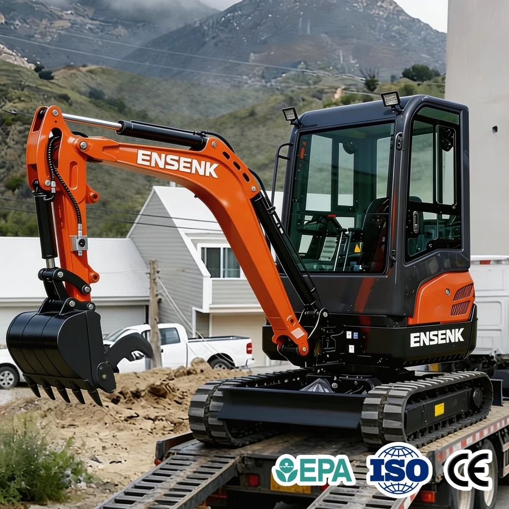Miniexcavadora de 0.8/1.0 toneladas, excavadora hidráulica para construcción, para pequeñas explotaciones agrícolas, fabricante directo de China.