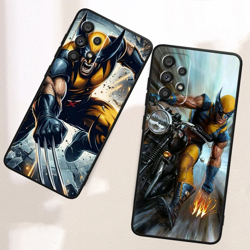 Marvel Wolverine Anime For Samsung Note 20 10 Ultra Plus A31 A14 A12 A70 A34 A25 A04 A05 A15 A24 5G Black Soft Phone Case