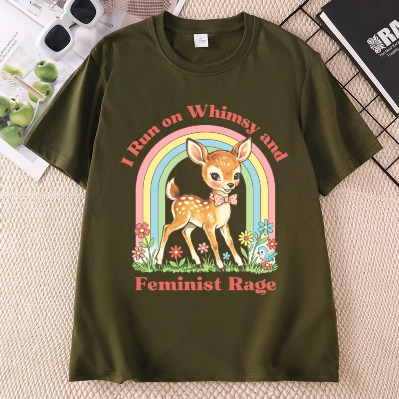 Whimsy and Feminist Rage T-Shirt, trendiges T-Shirt für Frauen, T-Shirt mit Grafik für Mädchen und Frauen, Empowerment-Grafik-T-Shirts, lässige Kurzarm-T-Shirts – Detail 5