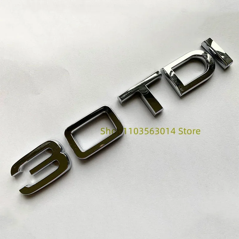 3D ABS Letters 2.0TDI 2.5TDI 3.0TDI 35TDI 40TDI 45TDI 50TDI Emblem for Audi A1 A3 A4 A5 A6 A7 A8 Q2 Q3 Q5 Q7 Car Trunk Sticker