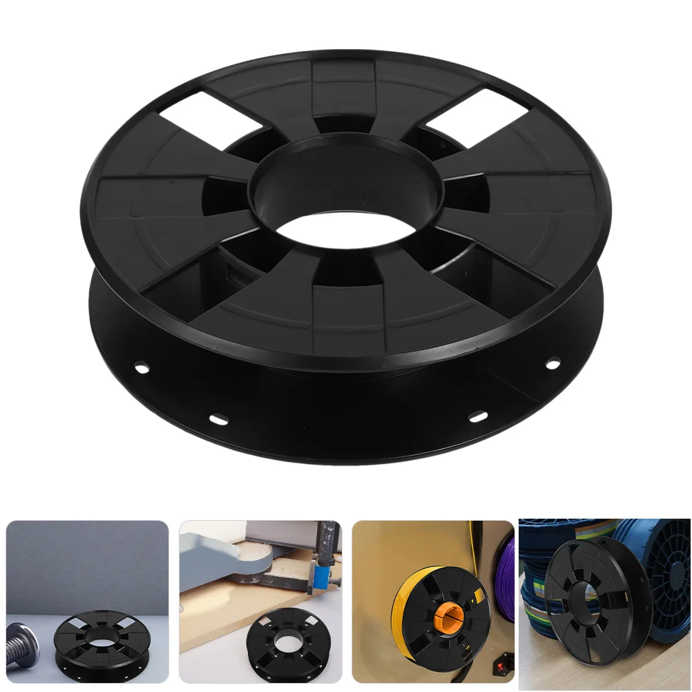 

2Pcs 3D Printer Filament Reel Plastic Spool Small Durable Filament Storage Holder for Workshop Printing Accessories Black