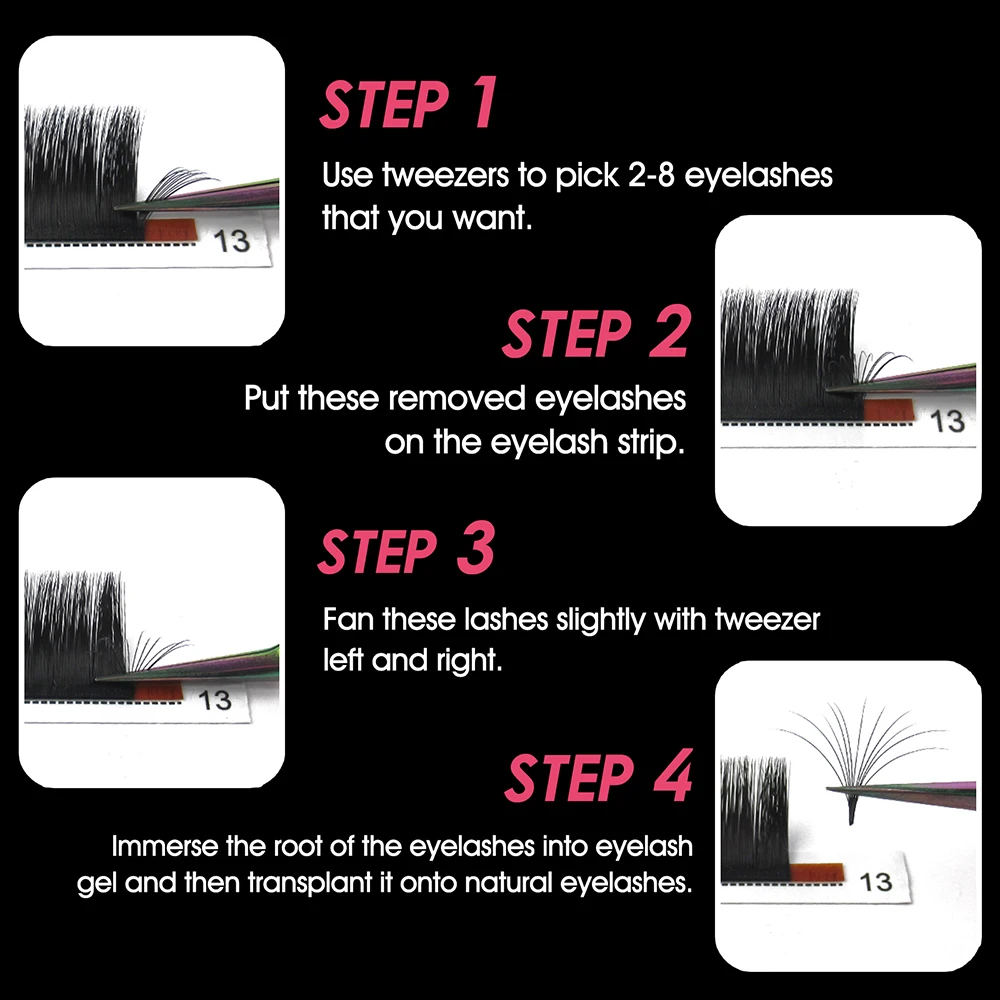 Hochwertige MASSCAKU individuelle künstliche Nerz-Make-up-Wimpern in einer Sekunde, natürlich aussieht, handgefertigt, leicht auswaffernde Wimpern, Make-up-Tools – Detail 8
