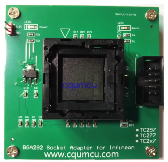

Для адаптера-розетки для программирования Infineon TC17xx, TC2xx, 299, голый чип, чтение/запись, горение и тестирование