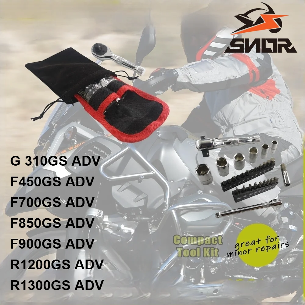 

Набор компактных инструментов для мотоциклов BMW Adventure Series G100 F450 F700 F850 F900 R1200 R1300 GS ADV, 32 предмета, для экстренного ремонта