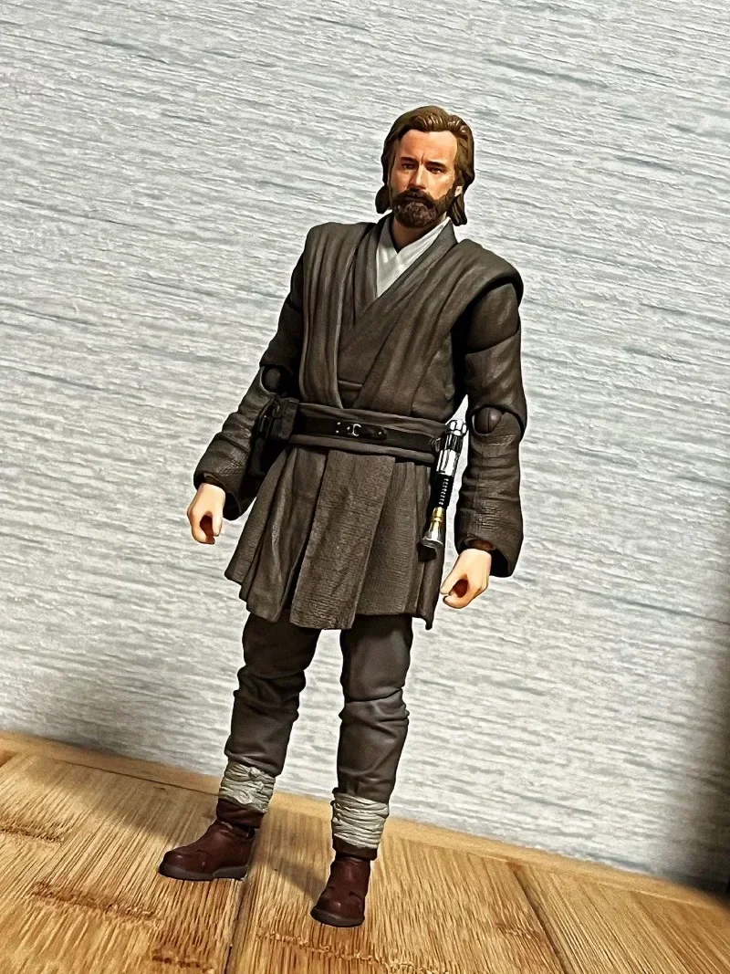 In Stock Bandai Original Star Wars S.H.Figuarts Obi-Wan Kenobi Poseable Anime Action Figure Collectible Model Toys Hoilday Gifts