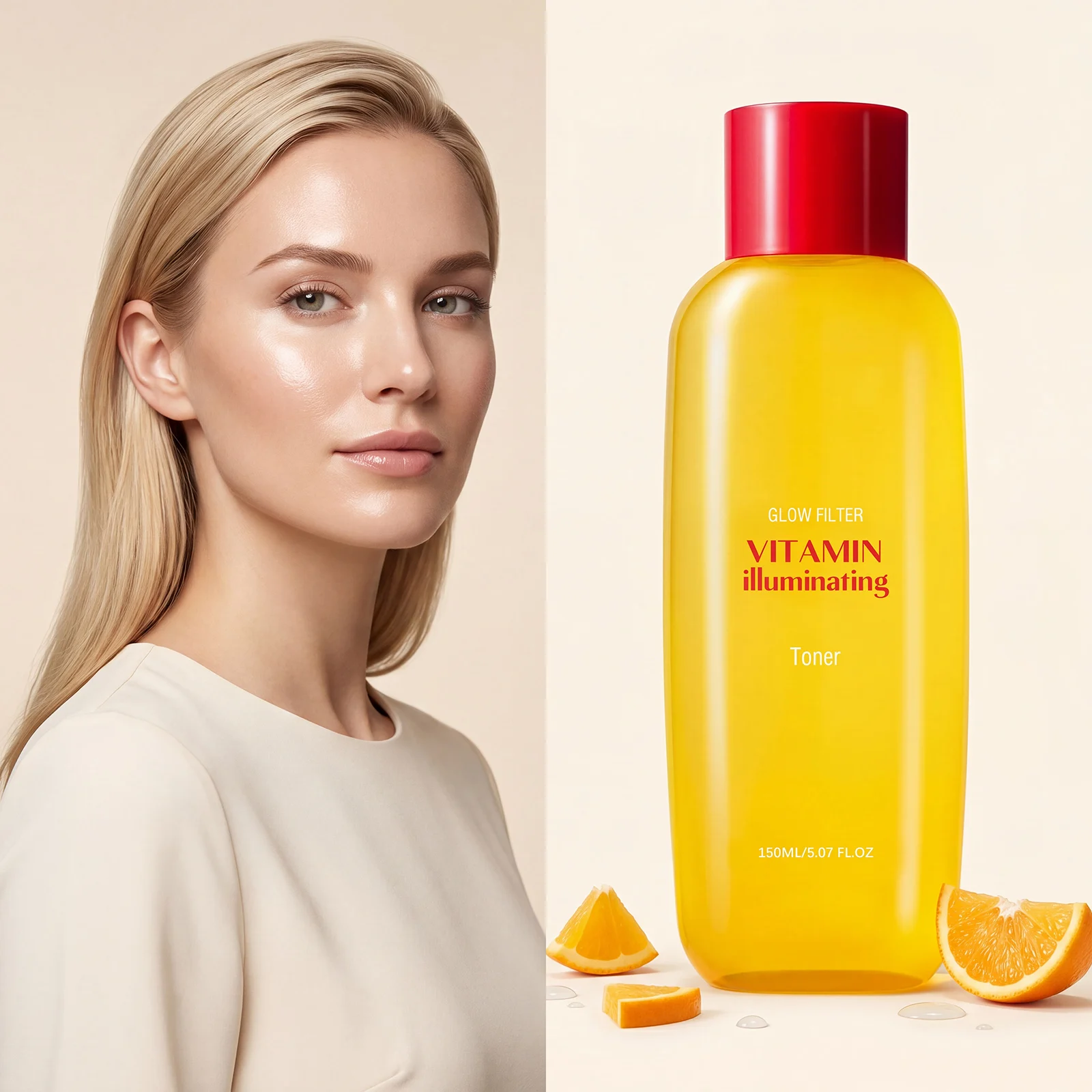 AMZ Vitamin C Moisturizing Toner - Gentle Daily Skin Care for Soft Smooth Hydration Radiant Complexion