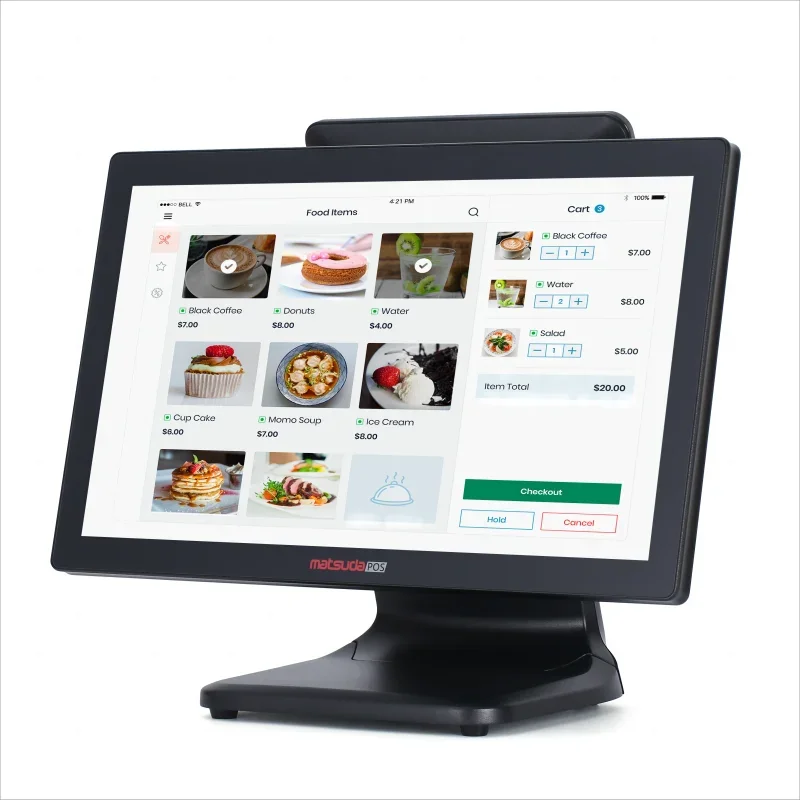 

In stock Hot Sale Customizable POS Machine Dual Single Screen Intelligent POS System Coffee Milk Tea Shops Cash Register