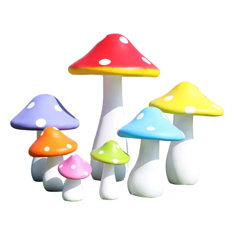 

Simulation mushroom ornament outdoor fiberglass cartoon plant sculpture garden landscape scenic spot park green space decoration