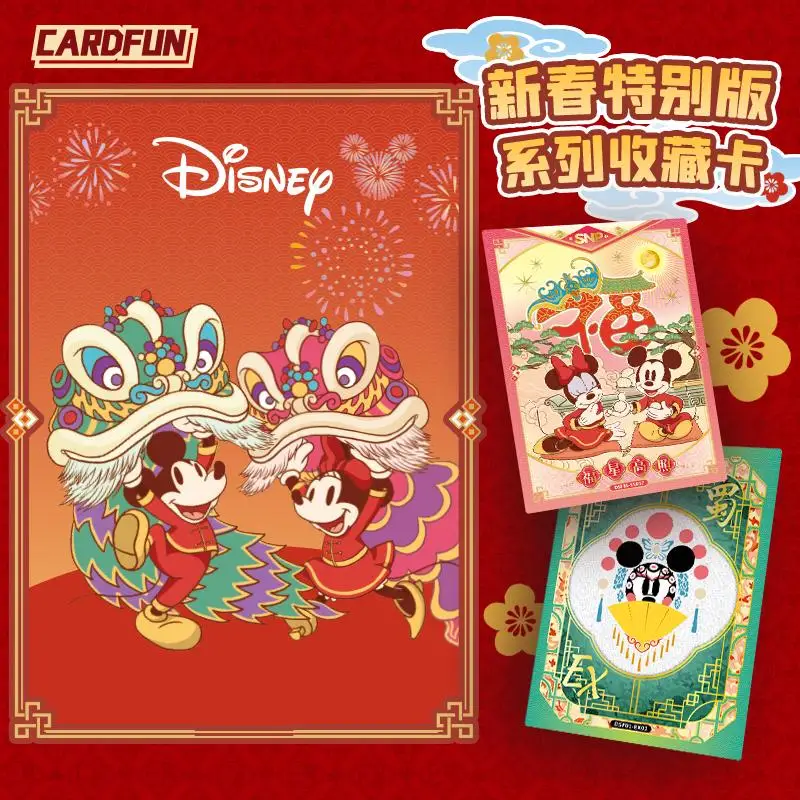 Card Fun Genuine Disney Card New Year's Special Edition Mickey Mouse Minnie Mouse Donald Duck Anime Collection Cards Toys Gifts