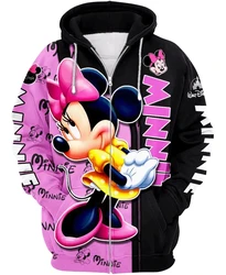 2024 Disney animacja moda męska wiosna 3D bluza z kapturem z nadrukiem w stylu męskim i damskim top street style codzienna bluza z kapturem