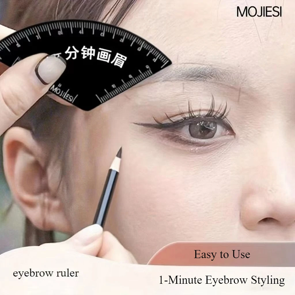 Brow Shaping Kit van 1 minuut voor beginners: stencilliniaal en gids - snel ontwerp, wenkbrauwmapping, precisieliniaal en gids