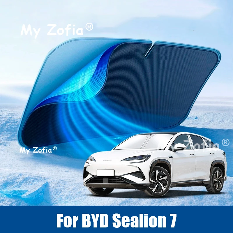 

Для BYD Sealion 7 Sea Lion 07 EV DMI 2024 2025 2026 Солнцезащитный козырек на лобовое стекло автомобиля, защита от ультрафиолета, автозапчасти