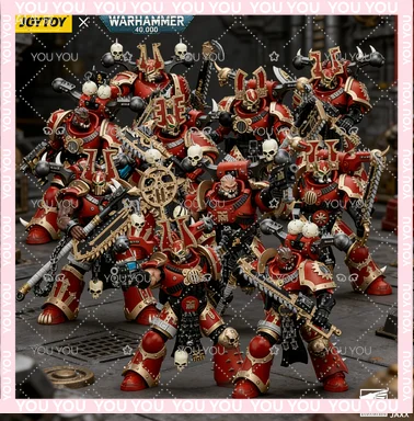 

Фигурки JOYTOY Warhammer 40k 1/18, аниме-персонажи, 12,6 см, World Eaters, Khorne Berzerker