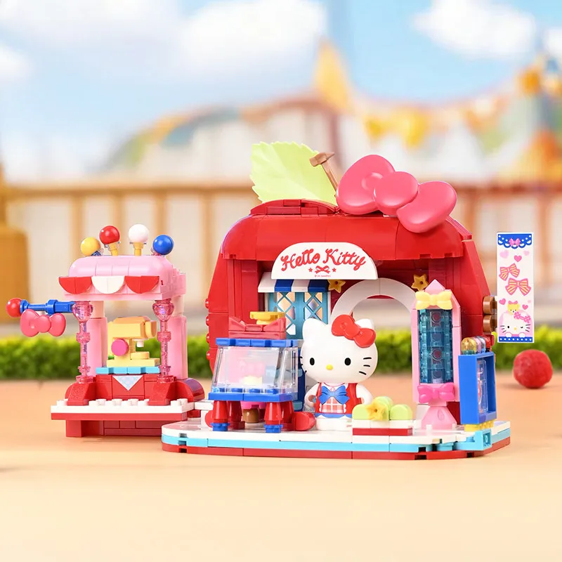 

Qimeng Building Blocks Keeppley Sanrio Street Scene Series Toys, Kuromi & Pochacco Model, Holiday Gift