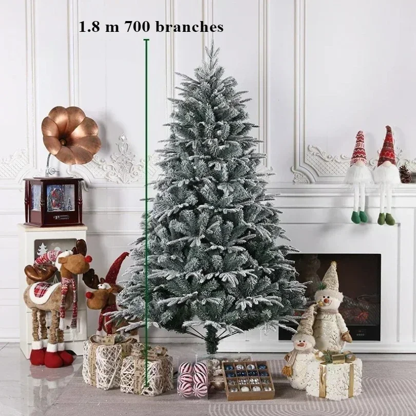 Artificial Christmas Tree Spray Snow New PE Mixed PVC Flocking Less Snow Christmas Tree Home Atmosphere Decoration 1.2m To 3m