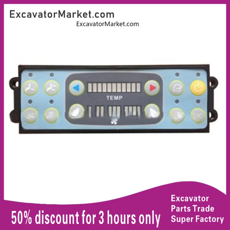 Excavator Spare For 819909116 Sany Xcmg Xe60 65 75 210 150 215 135 260 370 Air Conditioning Control Panel Switch Excavator Parts