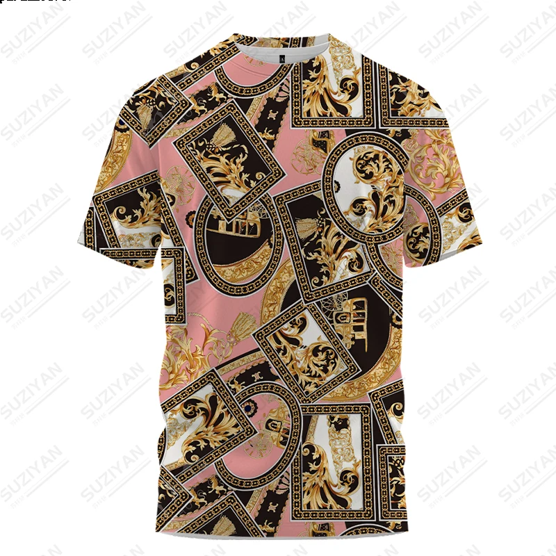 

Men's Summer Short Sleeve O-Neck Pullover Top 3D Printed Loose and Casual Hawaiian Simple Plus Size Retro Youth Leopard Pattern